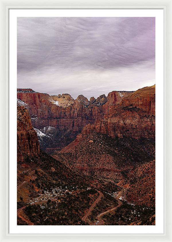 Zion Snow - Framed Print