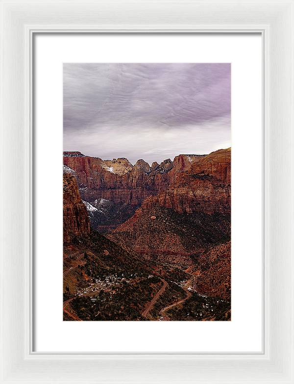 Zion Snow - Framed Print