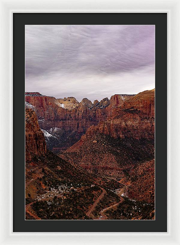 Zion Snow - Framed Print