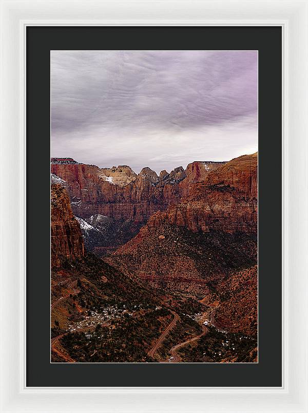 Zion Snow - Framed Print