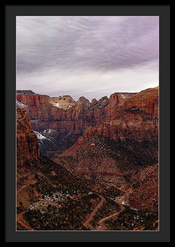 Zion Snow - Framed Print