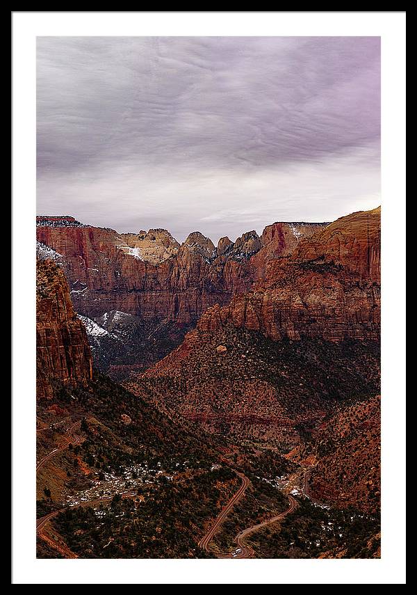 Zion Snow - Framed Print