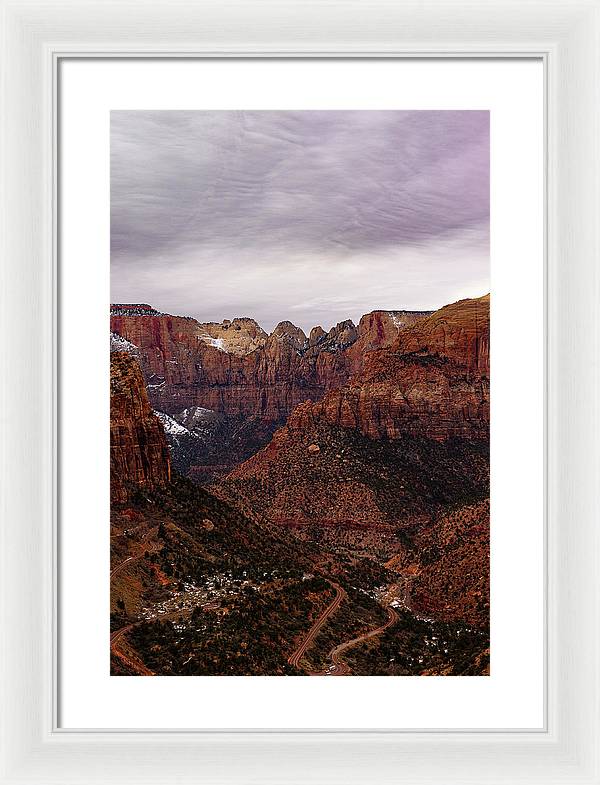 Zion Snow - Framed Print