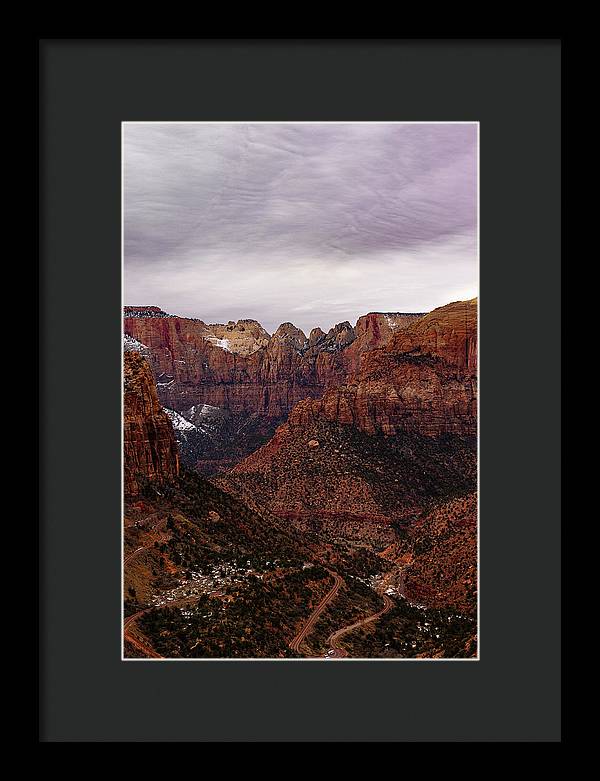 Zion Snow - Framed Print