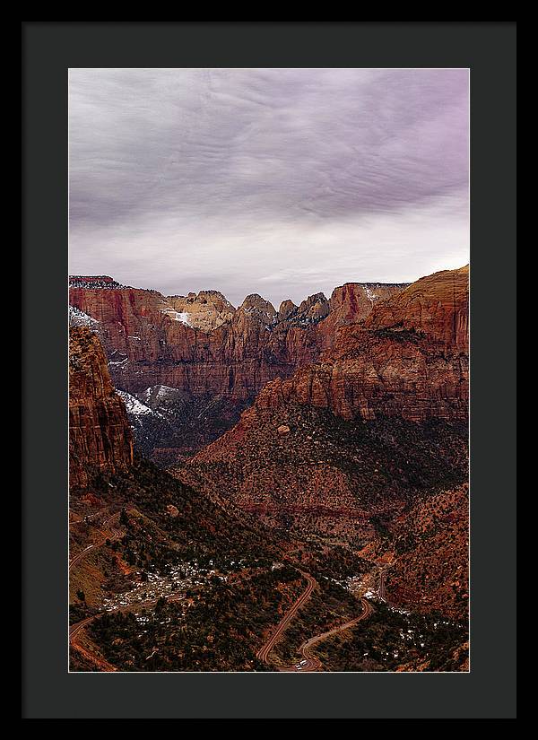 Zion Snow - Framed Print