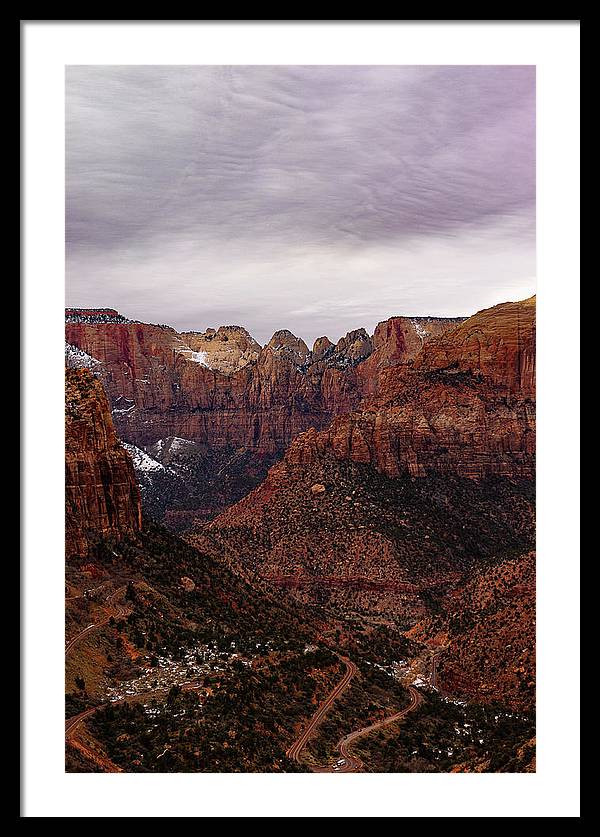 Zion Snow - Framed Print