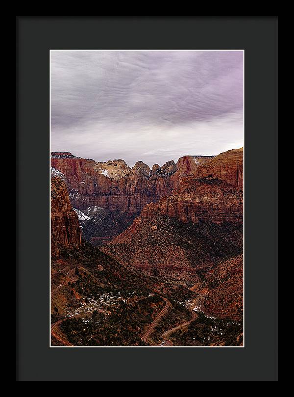 Zion Snow - Framed Print