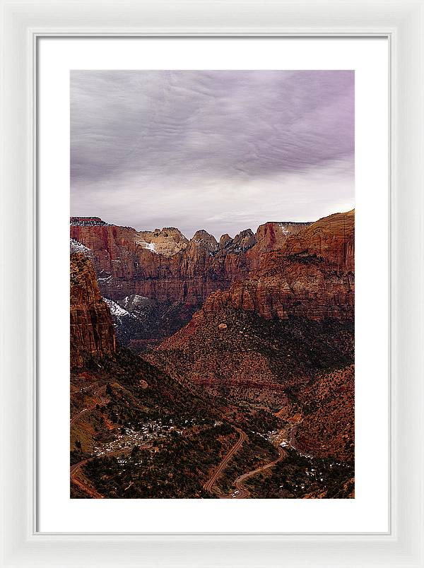 Zion Snow - Framed Print