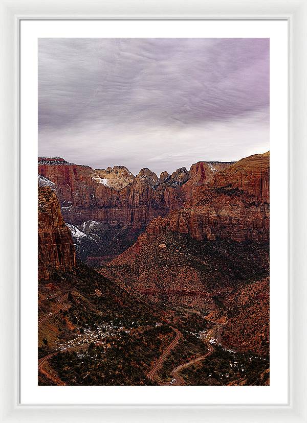 Zion Snow - Framed Print