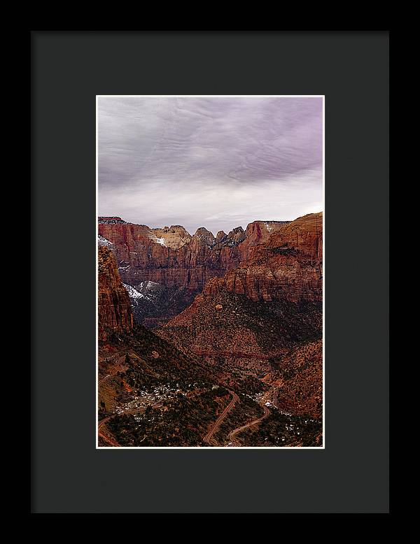 Zion Snow - Framed Print