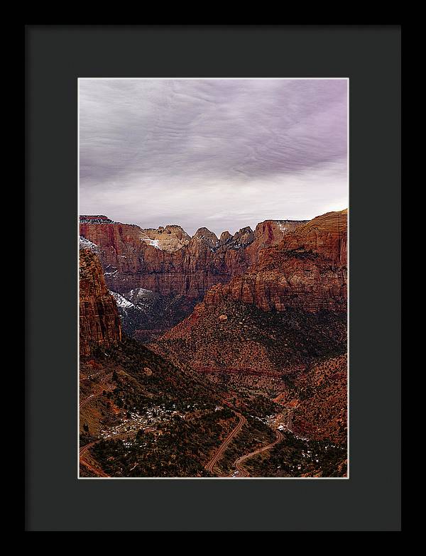 Zion Snow - Framed Print