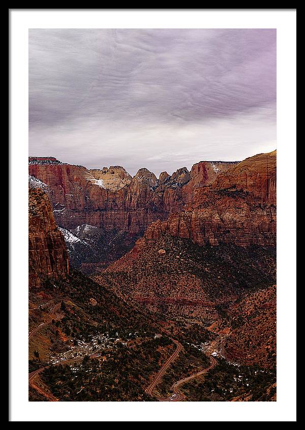 Zion Snow - Framed Print