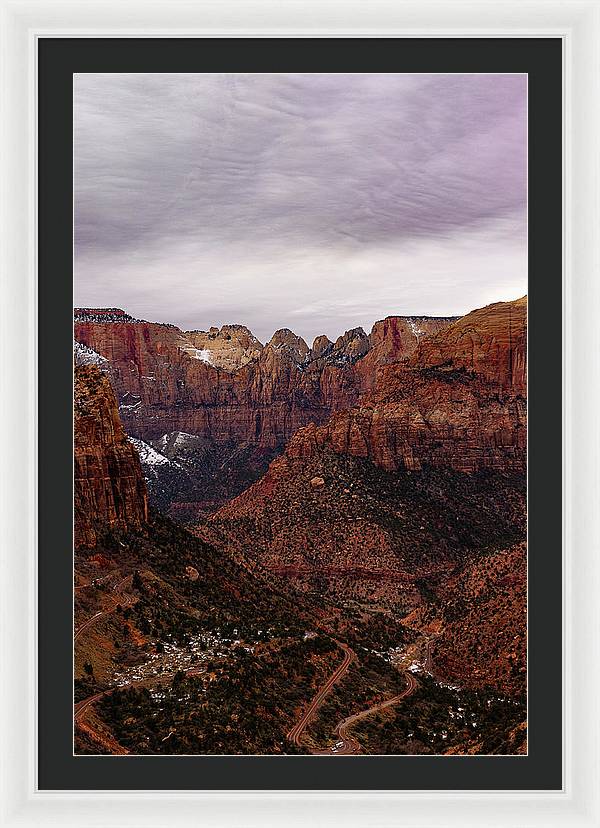 Zion Snow - Framed Print